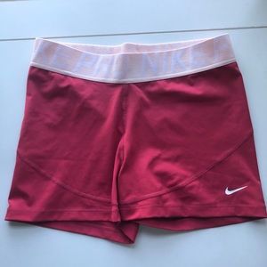 Pink Nike Pro Shorts